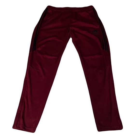 adidas Other - ADIDAS MENS BURGUNDY/BLACK TIRO PANTS WITH ZIPPERED POCKETS